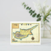 Carte Postale Vintage Map of Cyprus (Debout devant)