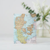 Carte Postale Vintage map of Denmark (Debout devant)