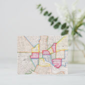 Carte Postale Vintage Map of Downtown Baltimore (Debout devant)