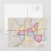 Carte Postale Vintage Map of Downtown Baltimore (Devant / Derrière)