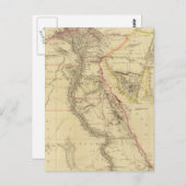 Carte Postale Vintage Map of Egypt (Devant / Derrière)