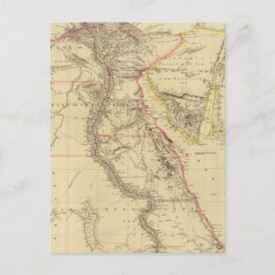 Carte Postale Vintage Map of Egypt