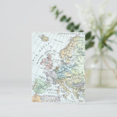 Carte Postale Vintage map of Europe (1899) (Debout devant)