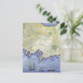 Carte Postale Vintage Map of Falmouth Neck (Debout devant)