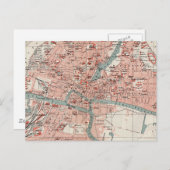 Carte Postale Vintage Map of Königsberg (Devant / Derrière)
