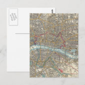 Carte Postale Vintage Map of London (Devant / Derrière)