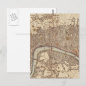Carte Postale Vintage Map of London England (1807) (Devant / Derrière)