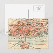 Carte Postale Vintage Map of Mainz Germany (Devant / Derrière)
