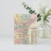 Carte Postale Vintage Map of Milwaukee (Debout devant)