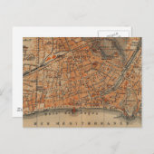 Carte Postale Vintage Map of Nice (Devant / Derrière)