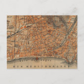 Carte Postale Vintage Map of Nice (Devant)