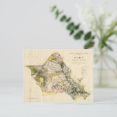 Carte Postale Vintage Map of Oahu Hawaii (Debout devant)