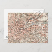 Carte Postale Vintage Map of Stuttgart Germany (Devant / Derrière)