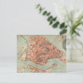 Carte Postale Vintage Map of Venice Italy (Debout devant)