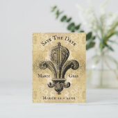 Carte postale vintage Mardi Gras Fleur de Lis (Debout devant)