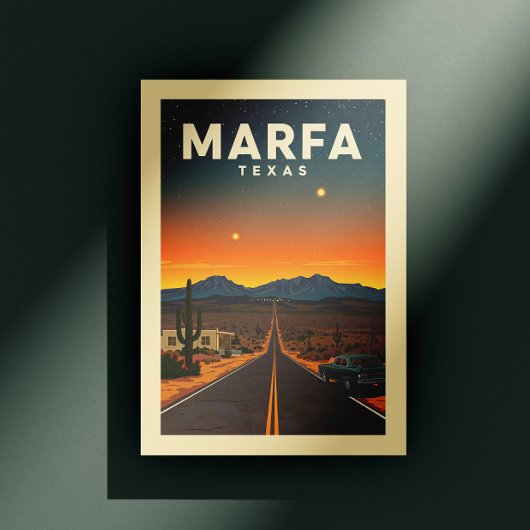 Carte Postale Vintage Marfa Texas