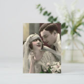Carte Postale Vintage Mariage romantique (Debout devant)
