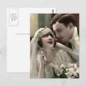 Carte Postale Vintage Mariage romantique (Devant / Derrière)