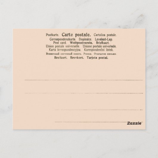 Carte Postale Vintage Marrakech, Maroc, (Dos)