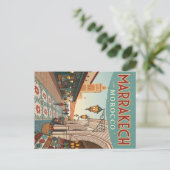 Carte Postale Vintage Marrakech Maroc Souk (Debout devant)