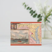 Carte Postale Vintage Maryland Map (Debout devant)