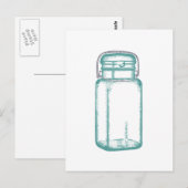 Carte Postale Vintage Mason Jar (Devant / Derrière)