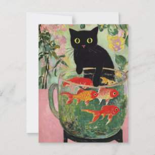 Carte postale Vintage Matisse Black Cat