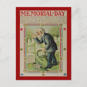 Carte Postale Vintage Memorial Day Les Morts, ZSSG