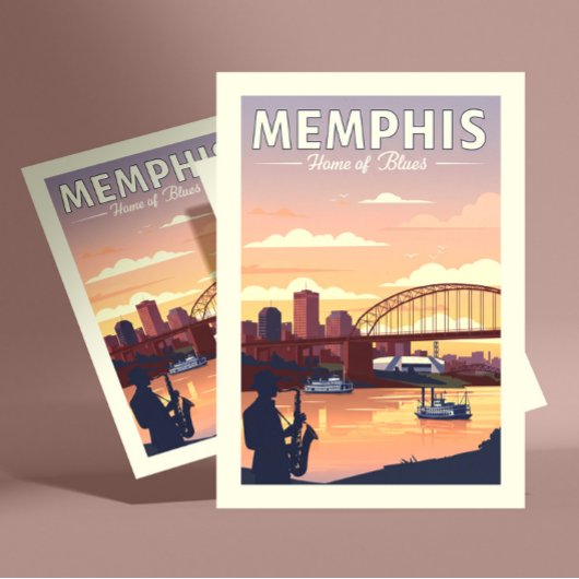 Carte Postale Vintage Memphis