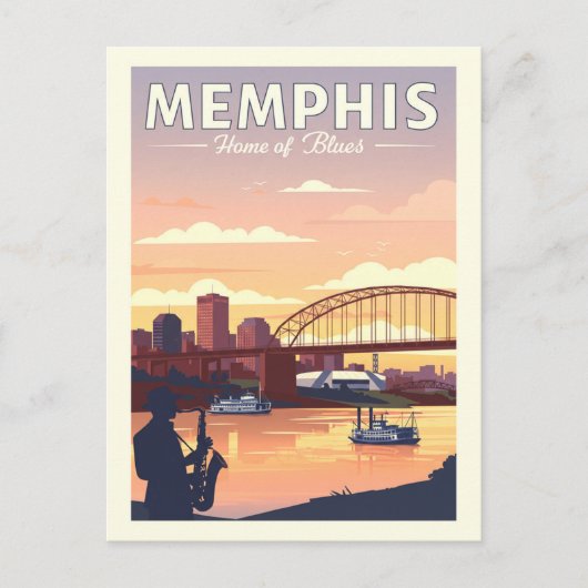 Carte Postale Vintage Memphis (Devant)