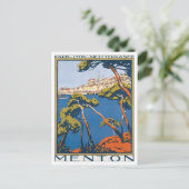 Carte Postale Vintage Menton France (Debout devant)