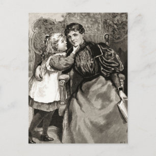 Carte Postale Vintage mère et fille