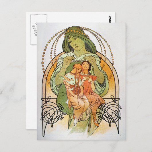 Carte Postale Vintage Mère Marie (Devant / Derrière)