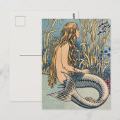 Carte postale vintage Mermaid (Devant / Derrière)