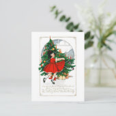 CARTE POSTALE vintage MERRY CHRISTMAS (Debout devant)
