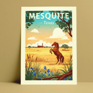 Carte Postale Vintage Mesquite Texas