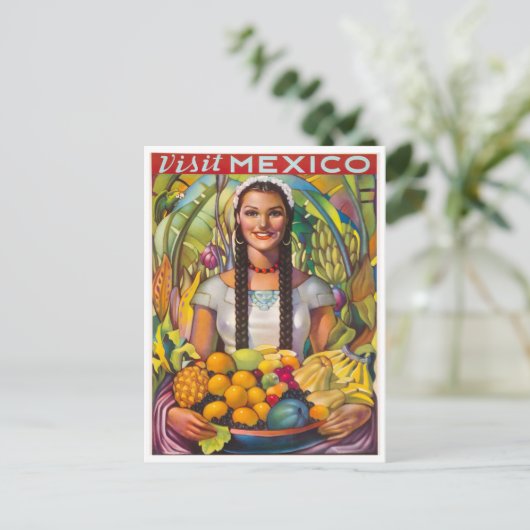 Carte Postale Vintage Mexico Fruit (Debout devant)