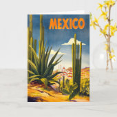 Carte postale vintage Mexico Travel (Fleur jaune)