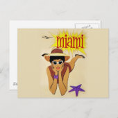 Carte Postale Vintage Miami Beach (Devant / Derrière)