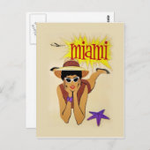 Carte Postale Vintage Miami Beach (Devant / Derrière)