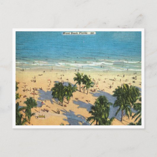 Carte postale vintage Miami Beach, Floride Travel (Devant)