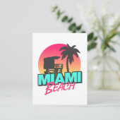 Carte postale Vintage Miami Beach Travel (Debout devant)