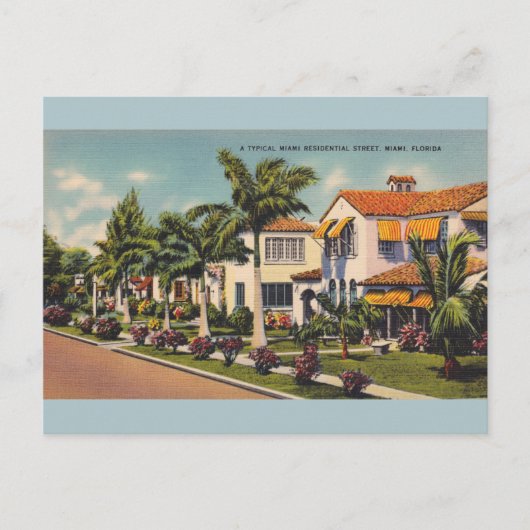 Carte postale vintage Miami Florida (Devant)