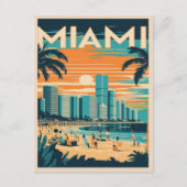 Carte Postale Vintage Miami Floride (Devant)