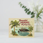 Carte Postale Vintage Miami, Floride, États-Unis - (Debout devant)