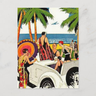 Carte Postale Vintage Miami, Floride, États-Unis -