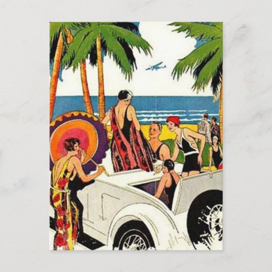 Carte Postale Vintage Miami, Floride, États-Unis - (Devant)