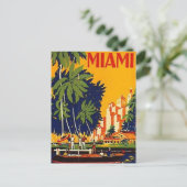 Carte Postale Vintage Miami, Floride, États-Unis - (Debout devant)