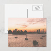 Carte Postale Vintage Miami Skyline (Devant / Derrière)