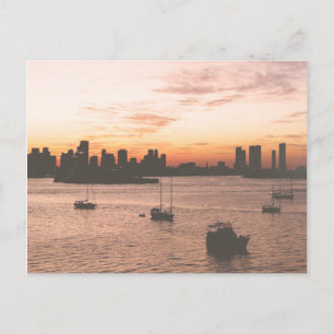 Carte Postale Vintage Miami Skyline